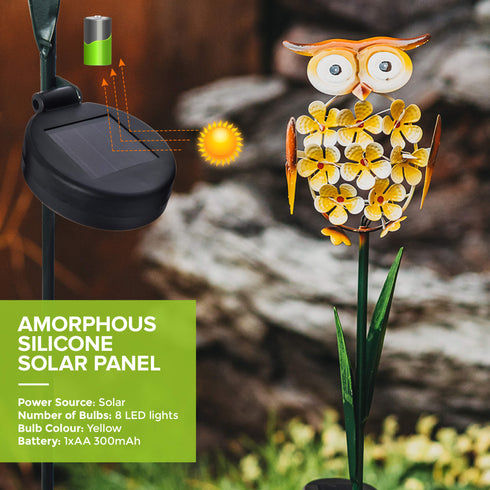 Owl Shaped Solar Power Garden Light