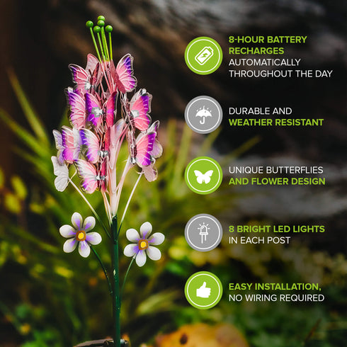 Butterfly Shaped Solar Power Garden Light