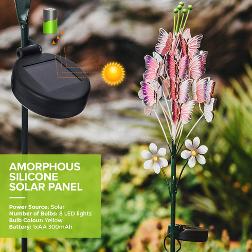Butterfly Shaped Solar Power Garden Light