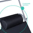 Folding Sun Lounger with Sun Shade - Black