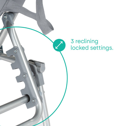 Folding Sun Lounger - Grey