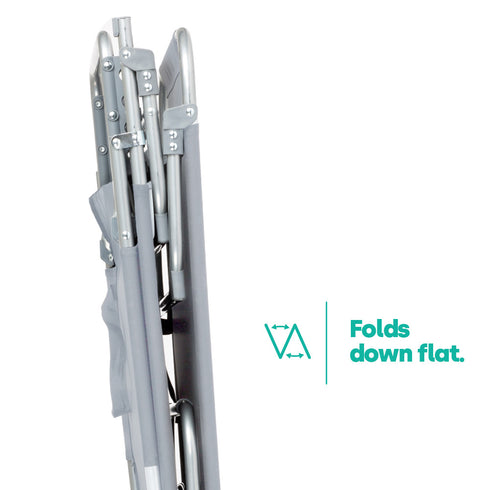 Folding Sun Lounger - Grey