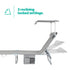 Folding Sun Lounger with Sun Shade - Grey