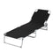 Folding Sun Lounger - Black