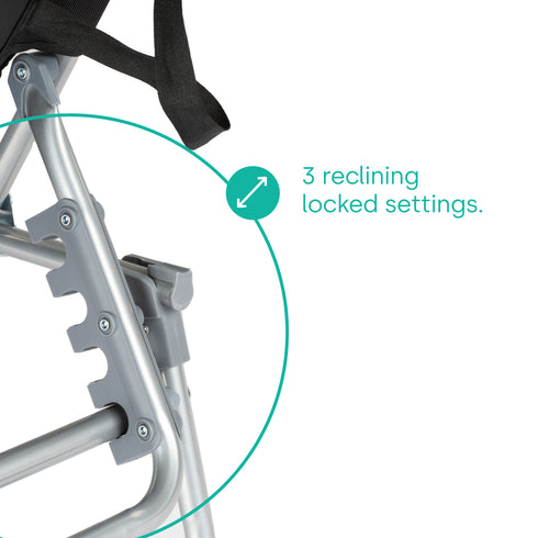 Folding Sun Lounger - Black