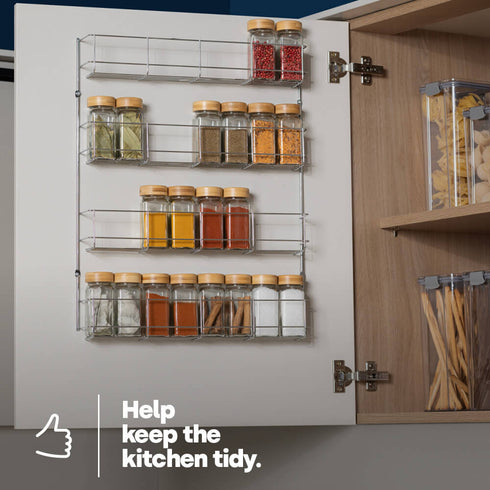 Cupboard Door Spice Rack - 4-Tier