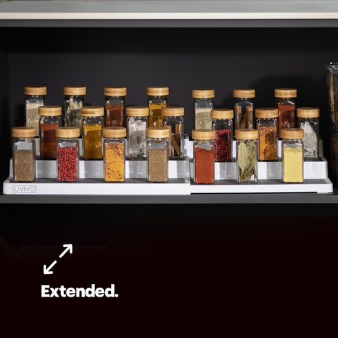 Expandable Spice & Herb Rack - White/Grey