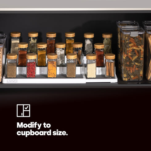 Expandable Spice & Herb Rack - White/Grey