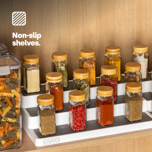 Expandable Spice & Herb Rack - White/Grey