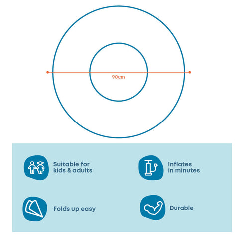 Inflatable Watermelon Swim Ring 90cm