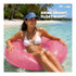 Splash! Inflatable Swim Ring 105cm Holographic Diamond Print Float with Handles - Neon Pink