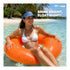 Splash! Inflatable Swim Ring 105cm Holographic Diamond Print Float with Handles - Neon Orange