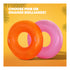 Splash! Inflatable Swim Ring 105cm Holographic Diamond Print Float with Handles - Neon Orange