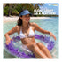 Splash! Inflatable Swim Ring 105cm - Transparent Feather-Filled Pool Float - Purple