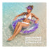 Splash! Inflatable Swim Ring 105cm - Transparent Feather-Filled Pool Float - Purple