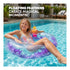 Splash! Inflatable Swim Ring 105cm - Transparent Feather-Filled Pool Float - Purple