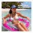 Splash! Inflatable Swim Ring 105cm - Transparent Feather-Filled Pool Float - Pink
