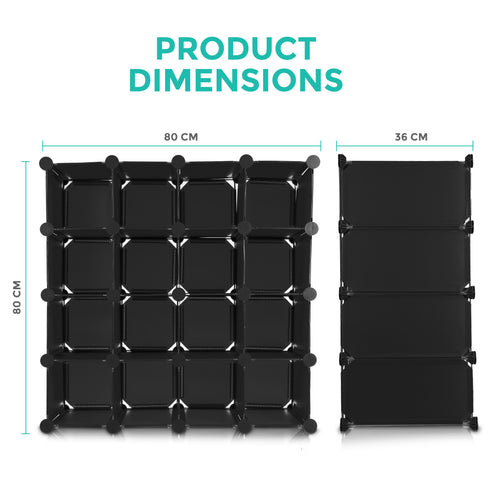 Interlocking Storage Cubes - Black
