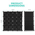 Interlocking Storage Cubes - Black