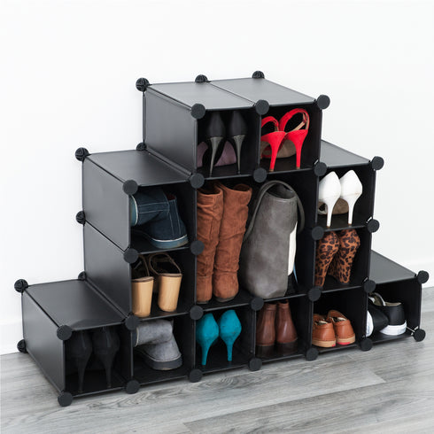 Interlocking Storage Cubes - Black