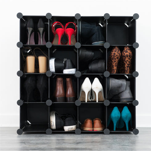 Interlocking Storage Cubes - Black