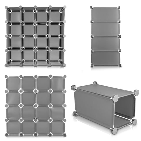 Interlocking Storage Cubes - Grey
