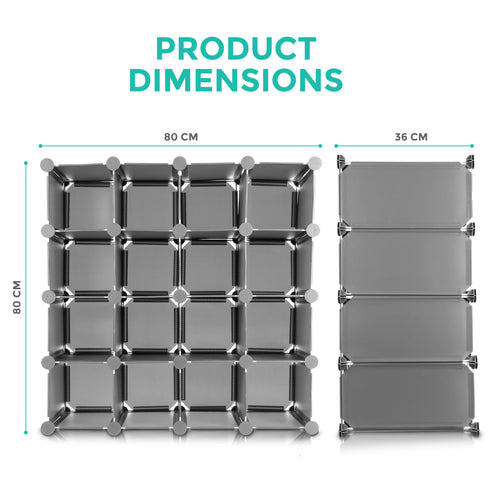 Interlocking Storage Cubes - Grey