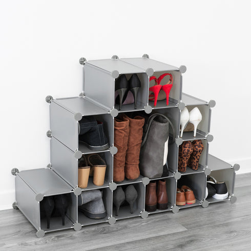 Interlocking Storage Cubes - Grey