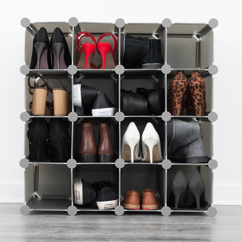 Interlocking Storage Cubes - Grey