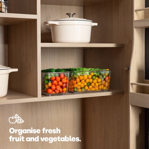 3 Clear Storage Tubs