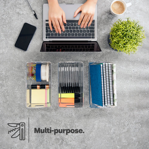 3 Clear Storage Tubs