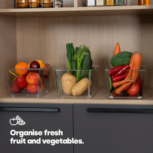 3 Clear Storage Tubs - XL