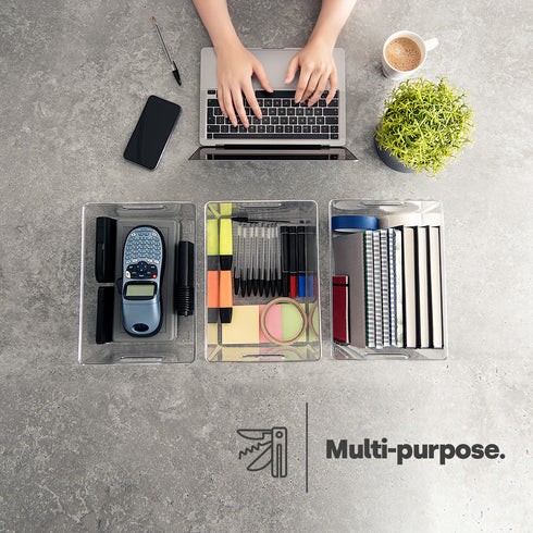 3 Clear Storage Tubs - XL