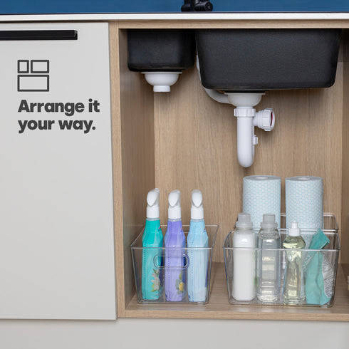 3 Clear Storage Tubs - XL