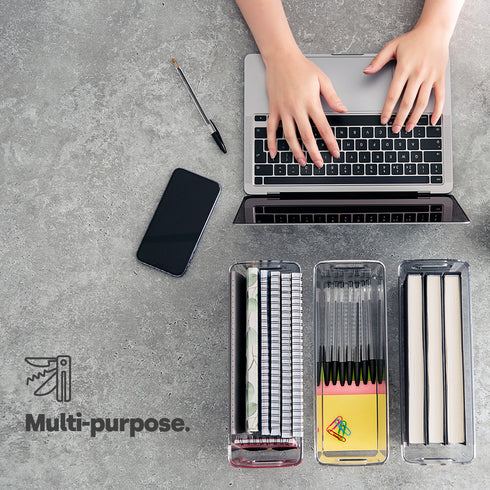 3 Clear Storage Tubs - Large