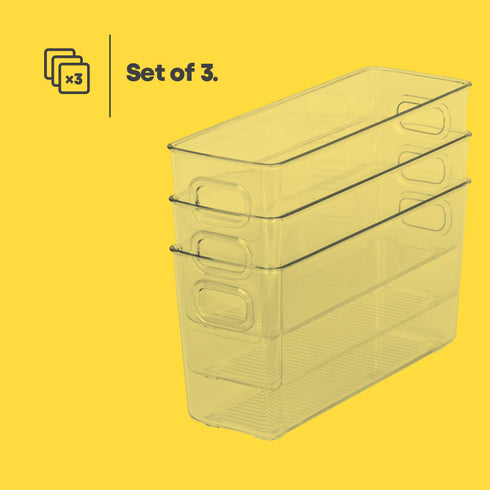 3 Clear Storage Tubs - Large