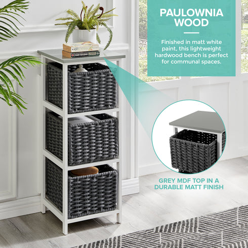 Habi 3 Drawer Storage Unit - Grey