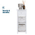 Wicker 2-tier Bedside Table Unit - White