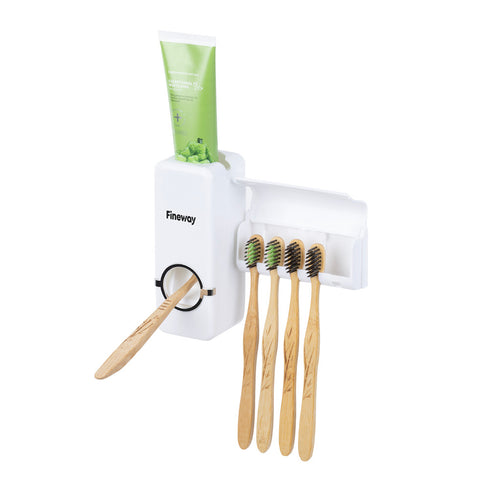 Automatic Toothpaste Dispenser with Holder - White