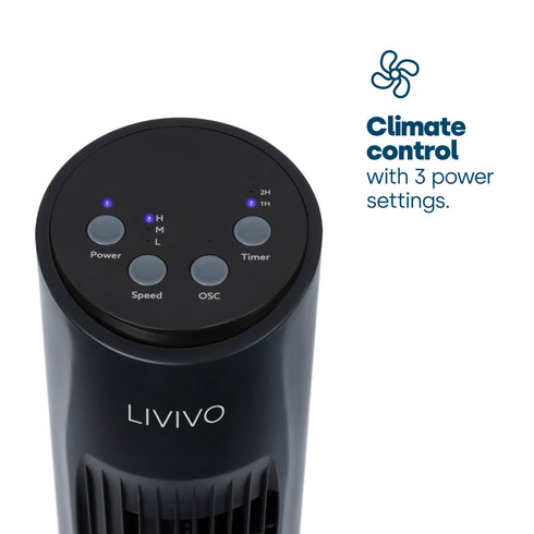 32" Tower Fan - Black