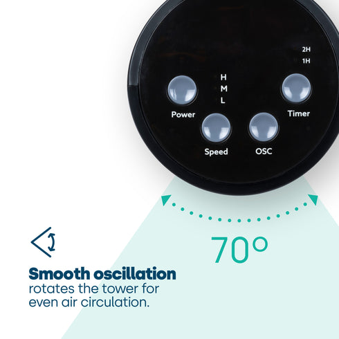 32" Tower Fan - Black