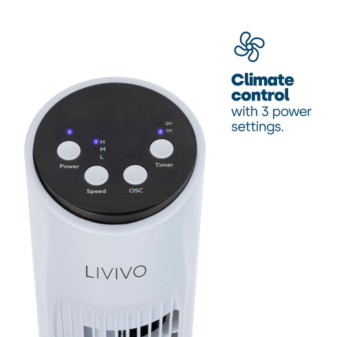 32" Tower Fan - White