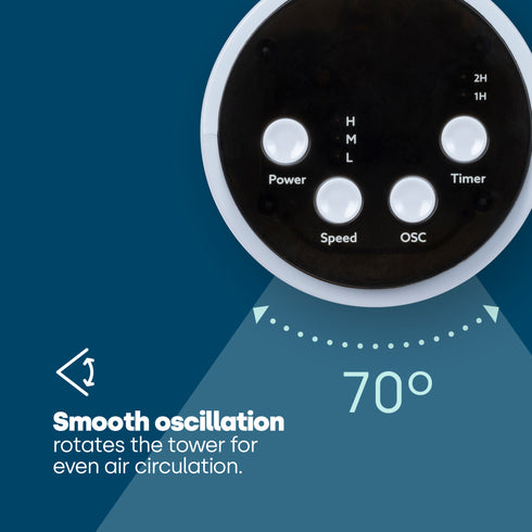 32" Tower Fan - White