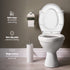 Livivo Soft Close Toilet Seat - Oval White with Quick Release Button for Easy Cleaning
