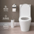 Livivo Soft Close D Shaped Toilet Seat - White with Quick Release Button for Easy Cleaning