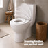Livivo Soft Close Family Toilet Seat - Oval White with Quick Release Button for Easy Cleaning