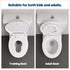 Livivo Soft Close Family Toilet Seat - Oval White with Quick Release Button for Easy Cleaning