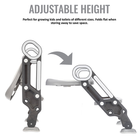 Foldable Padded Toddler Potty - Grey