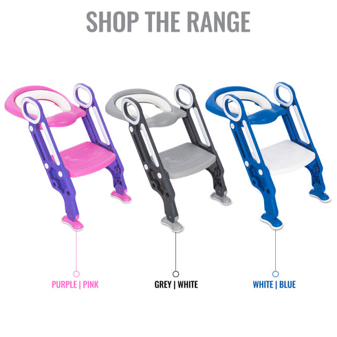 Foldable Padded Toddler Potty - Grey