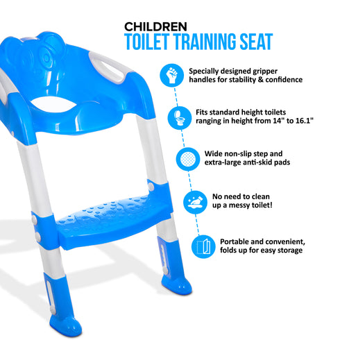 Foldable Padded Toddler Potty - Blue